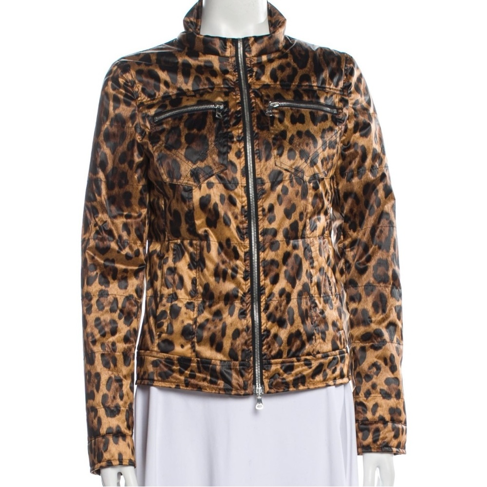 Dolce&Gabbana leopard print wind breaker jacket